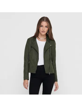 only faux suede biker jacket