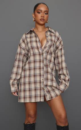 Shop PrettyLittleThing Women's Petite Shirt Dresses up to 80% Off