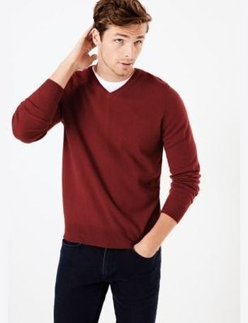 marks and spencer mens v neck jumpers