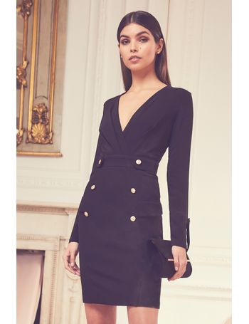 Lipsy long outlet sleeve tux dress