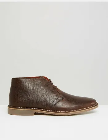 red tape leather desert boots