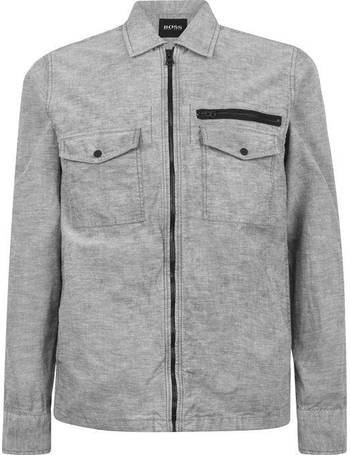 hugo boss overshirt grey