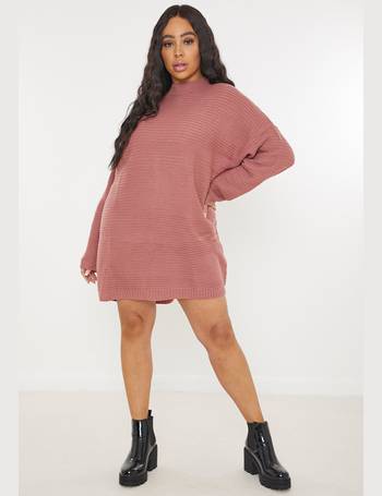 missguided pink jumper dress