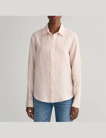 Popover Linen Short Sleeve Blouse - GANT