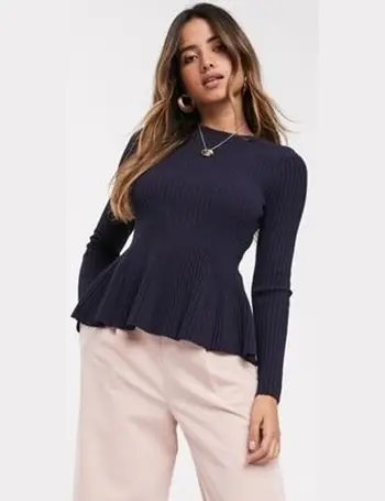 ted baker deari ribbed peplum cardigan