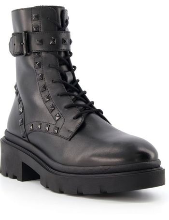 dune studded biker boots