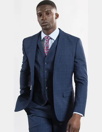 Shop Sawyers & Hendricks Men's Blue Check Suits | DealDoodle