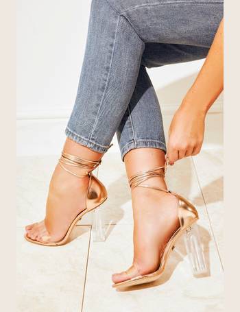 Rose gold deals perspex heels