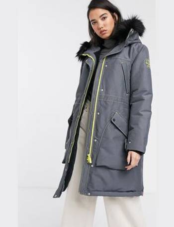 womens waterproof parka with fur hood