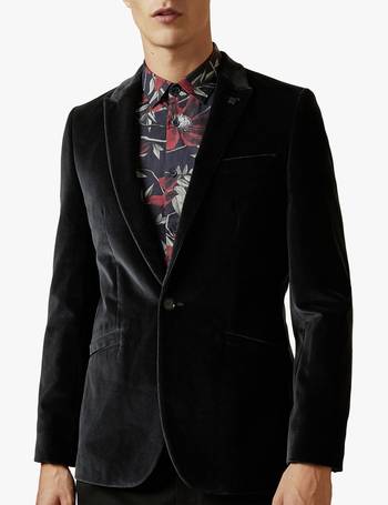 ted baker black velvet blazer