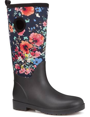 Pavers Wellington Boots for Women | flowery, ankle | DealDoodle