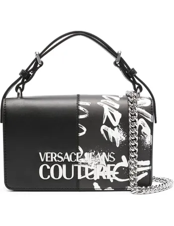 FARFETCH VERSACE JEANS COUTURE Women's Shoulder Bags Black Shoulder Bags,  Printed Shoulder Bags & Quilted Shoulder Bags