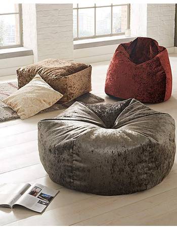 crushed velvet beanbag