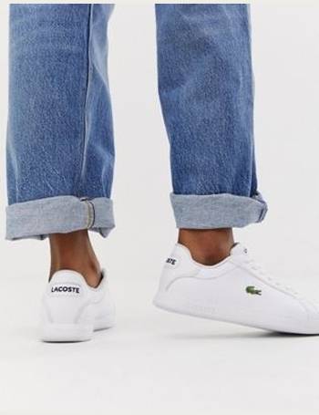 lacoste mens riberac leather trainers 