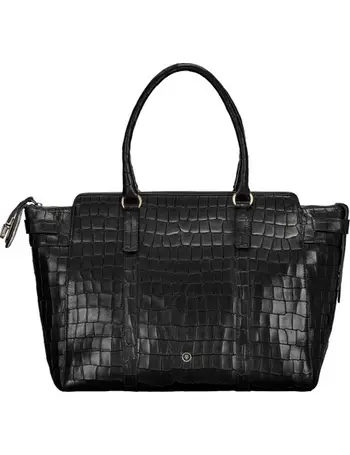 Ladies Leather Bowling Bag Handbag 'Liliana S' By Maxwell Scott