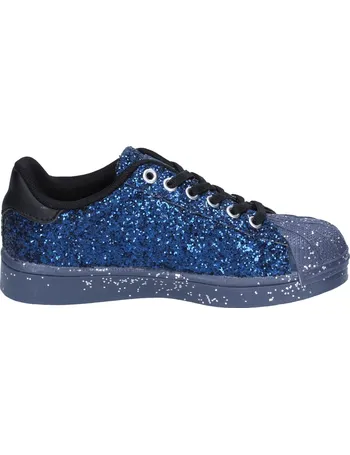 scarpe bambina SOLO SOPRANI sneakers blu glitter BT295 