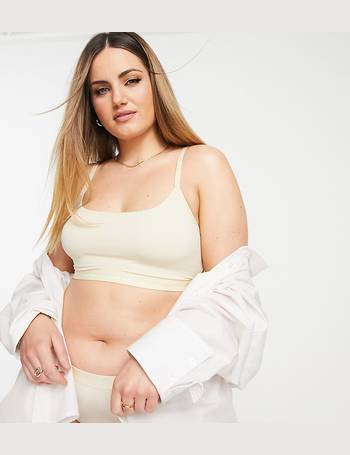 Calvin Klein Plus Size CK One logo mesh unlined bralette in