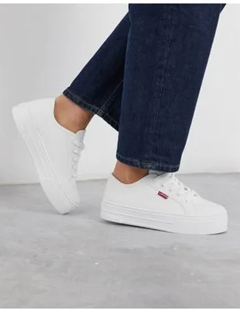 levi's canvas shoe with red tab