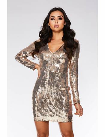 Towie black and rose gold sequin hot sale bodycon dress