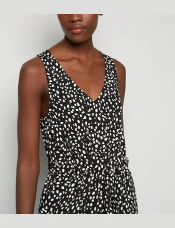 new look polka dot playsuit