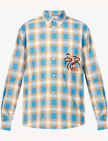 Shop Gucci Men's Check Shirts up to 70% Off | DealDoodle