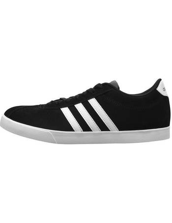 Adidas court set cheap suede ladies trainers black