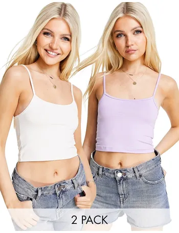 Shop Pull&Bear Women's Cropped Camisoles And Tanks up to 75% Off