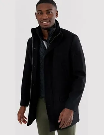 selected homme funnel neck wool coat