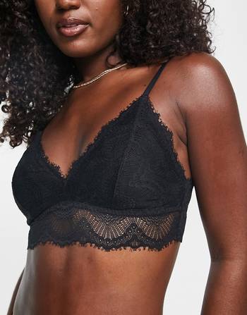 Gilly Hicks shell lace seamless bra cami in black