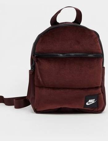 nike velvet mini backpack in black