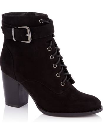 Faith barc heeled hiker boots sale in black