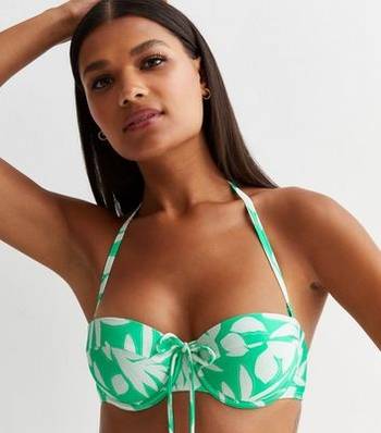 Green Multiway Bandeau Bikini Top