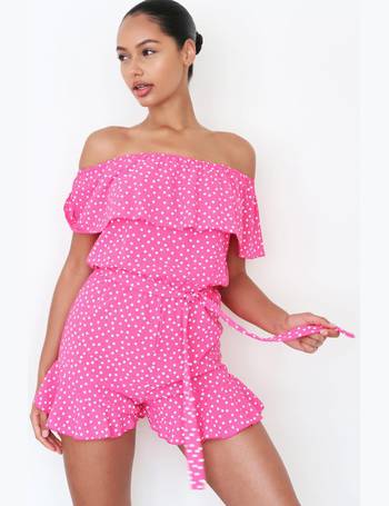 quiz pink polka dot jumpsuit