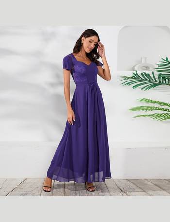 SHEIN Belle Plus Plunging Ruched Solid Maxi Dress