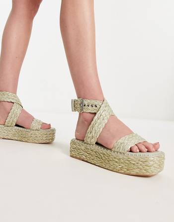 Raid melody natural sale espadrille flatform slides