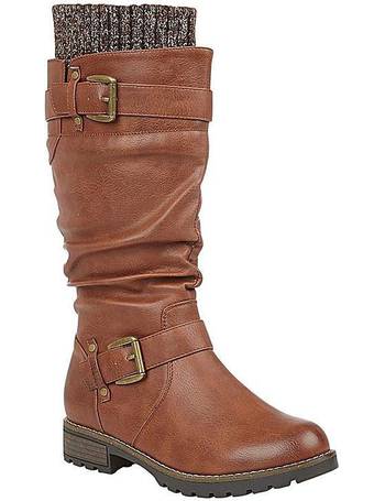 Pavers brown 2024 knee high boots