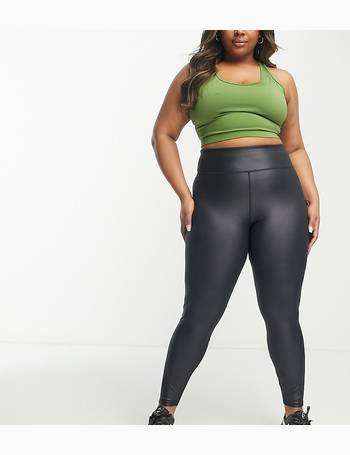 In The Style Exclusive All Over Diamante Mesh leggings in Black