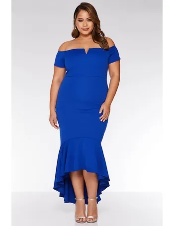quiz royal blue velvet dress