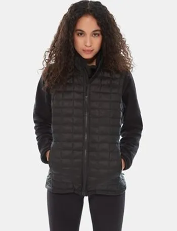 womens north face gilet black