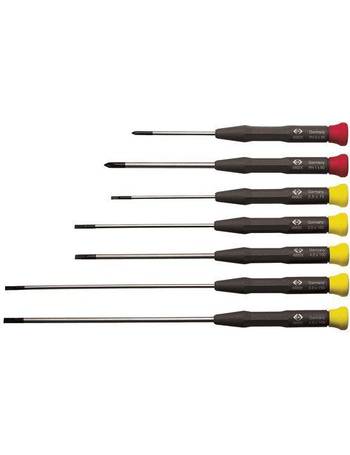 9pc Pro GO THROUGH SCREWDRIVER SET by NEILSEN TOOLS Magnetic Slotted & Pozi Tips 