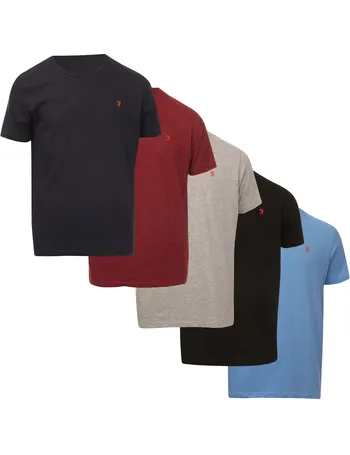 Farah 3 pack lounge t shirts in navy marl, burgundy marl and grey marl, ASOS