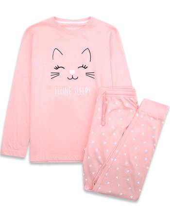 Hupohoi Big Girls Summer Cute Pajama Sets Striped Hearts Shape Printed Sleepwear 