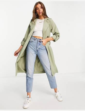 Stradivarius hot sale green coat