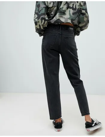 mom jeans black pull and bear