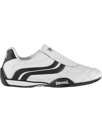 lonsdale white slip ons