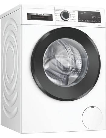 black digital washing machine