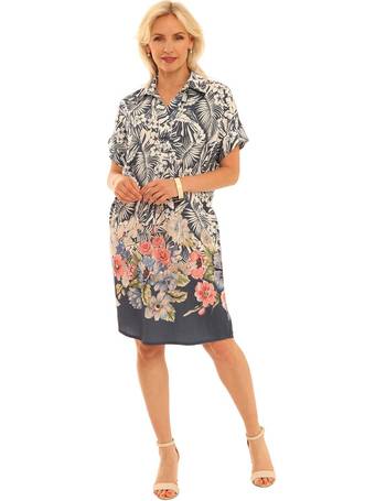 Ladies Pomodoro Watercolour Dress - Denim Blue from The House of Bruar