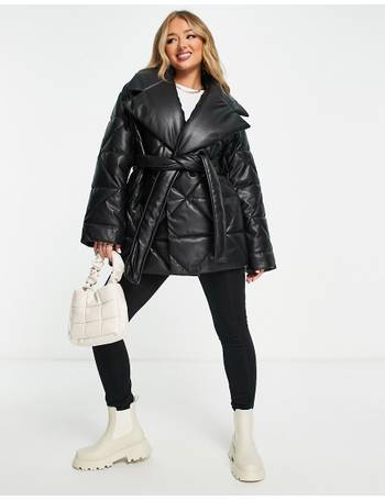 ASOS DESIGN floral puffer jacket with detachable sleeves
