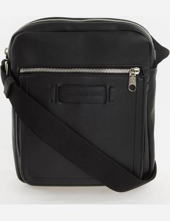 Black Faux Leather Reporter Bag from TK Maxx