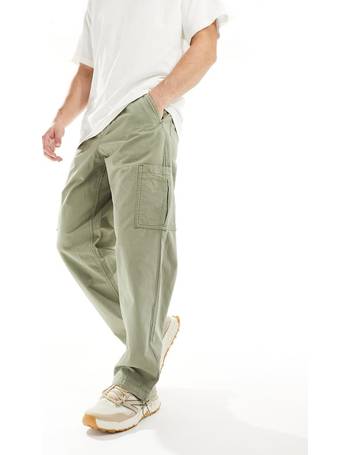 Selected Homme slim tapered cargo pants in khaki green